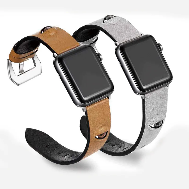 Ремешок для часов Apple Watch Series браслет из натуральной кожи с уникальным дизайном