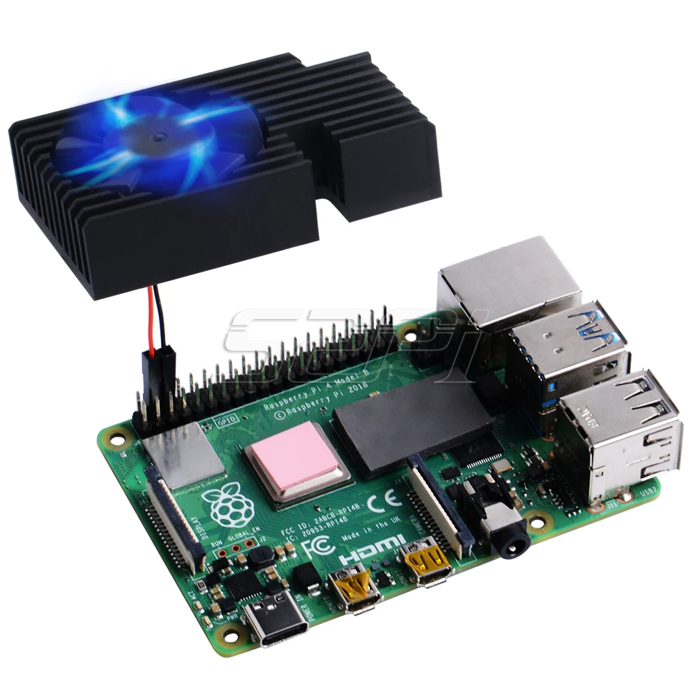 52Pi! CNC Экстремальный охлаждающий вентилятор теплоотвод комплект только для Raspberry Pi 4 B/3 B+/3B Plus, не включает Pi платы