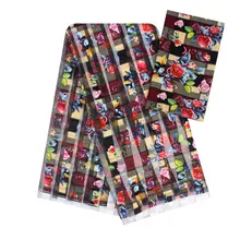 African fabric ribbon silk organza fabric organza satin nigerian ankara wax for women dress 4+2yards