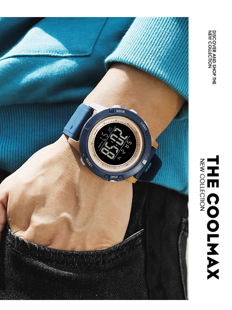 SMAEL Fashion Olive Watch for Men Women Unisex LED Display Digital Watches Military Sport Wristwatch with Date Week relogio часы metal digital watch