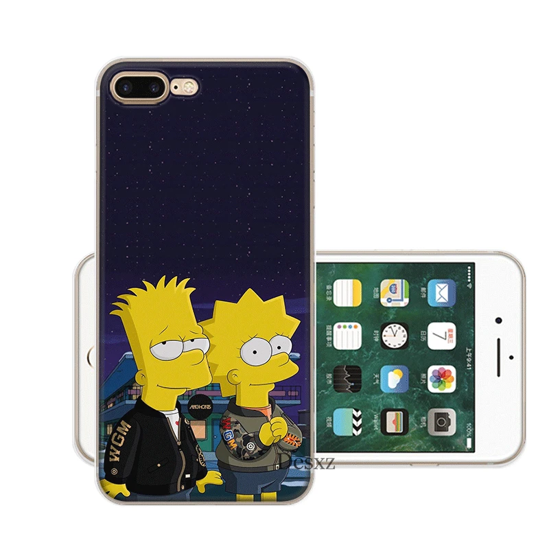 H8 Чехол для мобильного телефона iPhone 11 Pro X XR XS Max 5 5S SE 6 6S 7 8 Plus, Жесткий Чехол для мальчиков Симпсон - Цвет: H8