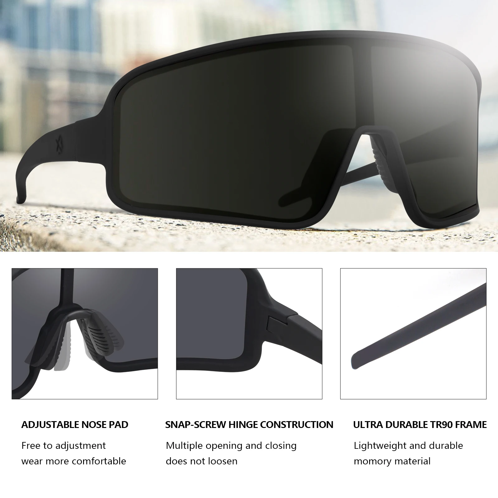 MAXJULI Fahrradbrille, polarisierte Sport-Sonnenbrille für Herren und Damen, zum Autofahren, Angeln, Baseball, Laufen, MTB, Outdoor_voghion.com