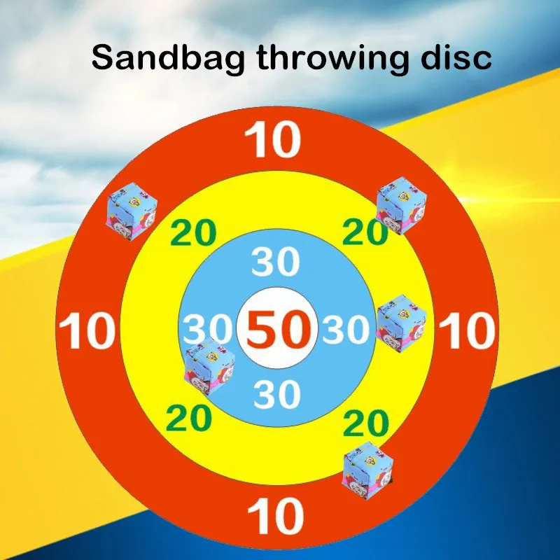 Kids Sandbag Throwing Disc Game Target Throwing Plate Team Parent-child Outdoor Interactive toy Fun Games Props for Children