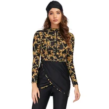 Мусульманские купальники, Женская скромная мусульманская одежда для плавания, хиджаб с длинными рукавами, спортивный купальник, 3 шт., одежда для купания в буркине, женский купальный костюм XL Мусульманские купальники, Женская скромная мусульманская одежда для плавания, хиджаб с длинными рукавами, спортивный купальник, 3 шт., одежда для купания в буркине, женский купальный костюм XL