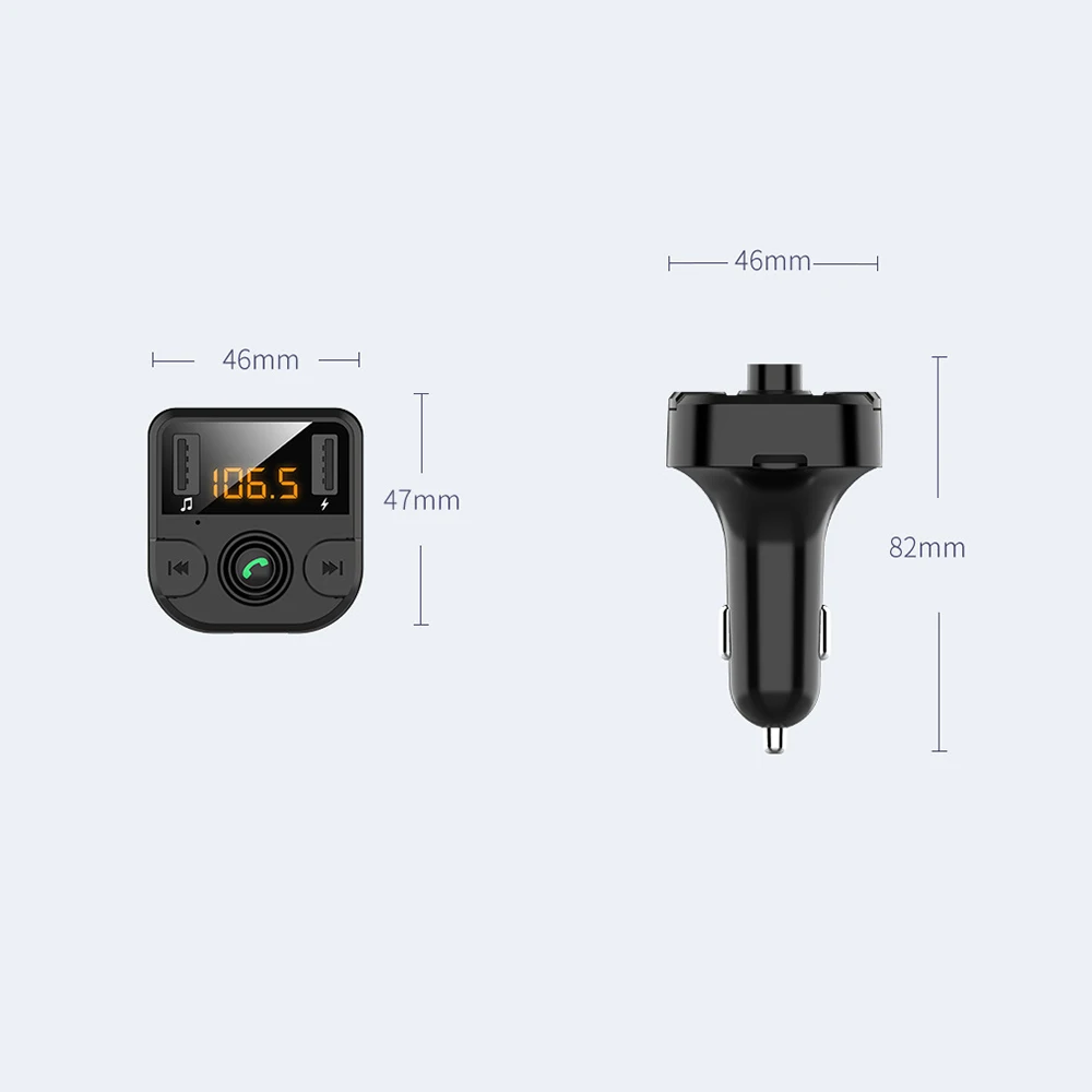 С fm-передатчиком Bluetooth Dual USB Автомобильное зарядное устройство hands-free FM модулятор автомобильное зарядное устройство для телефона