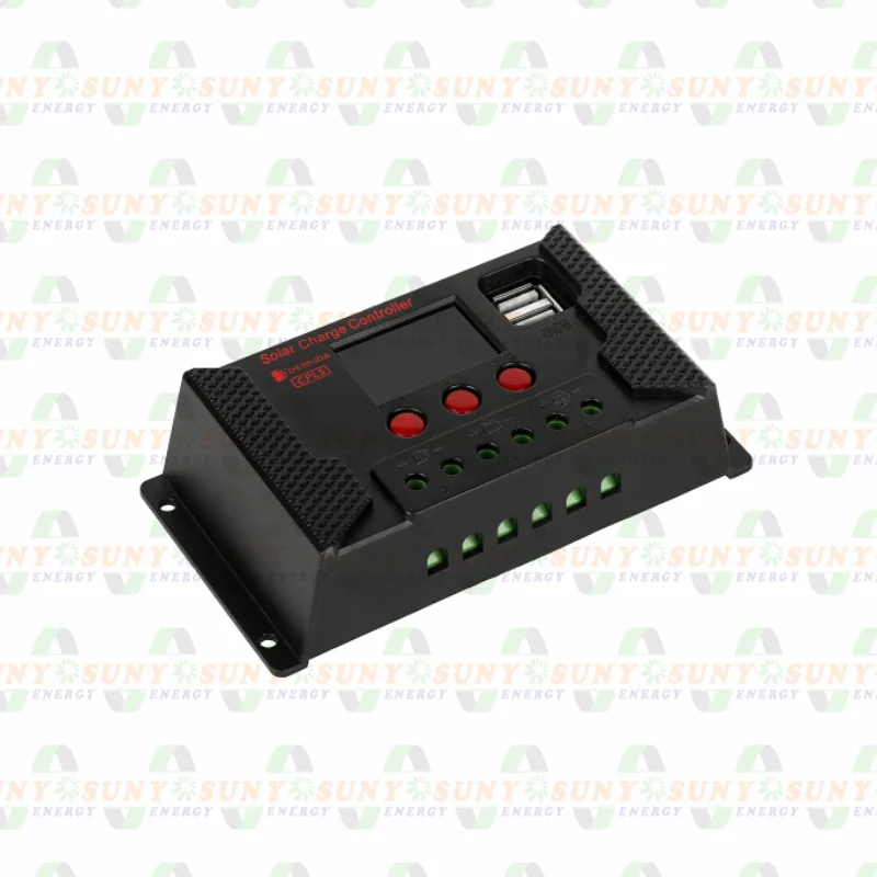 PWM Solar Charge Controller 10A/20A/30A Solar Charger Usb Output 12/24V Auto Color Display 3 IN 1 For Different Battery Charging