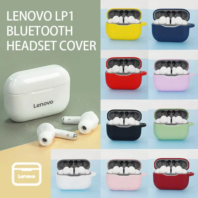 

Silicone Skin Cover Wireless Headset Protective Cover Shell Protector with Carabiner for Lenovo LP1 Wireless Heaset