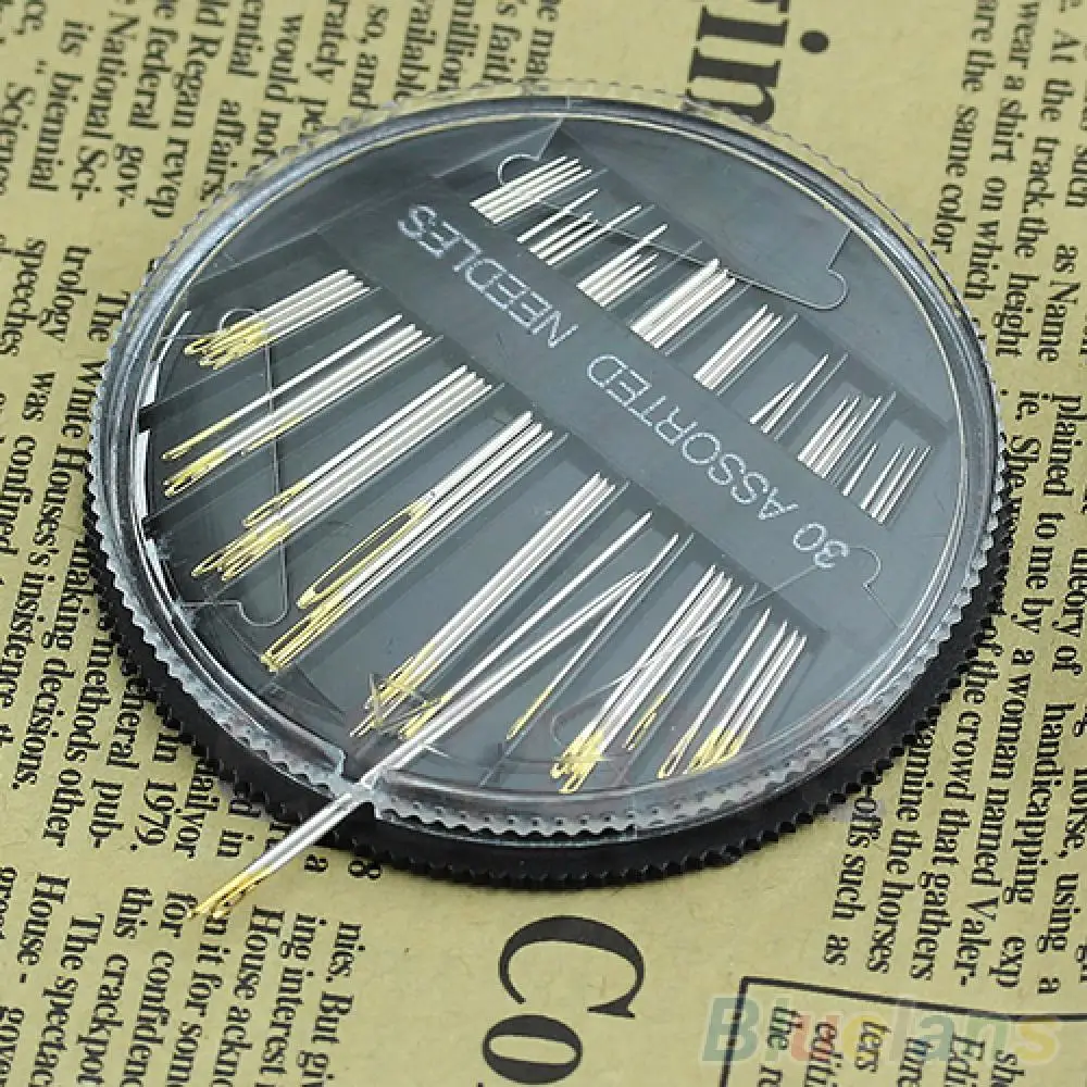 30 pcs/lot Sewing Needles Set Assorted Hand Embroidery Mending Quilt Sew Case Tools for DIY Crafts Patches Fashion