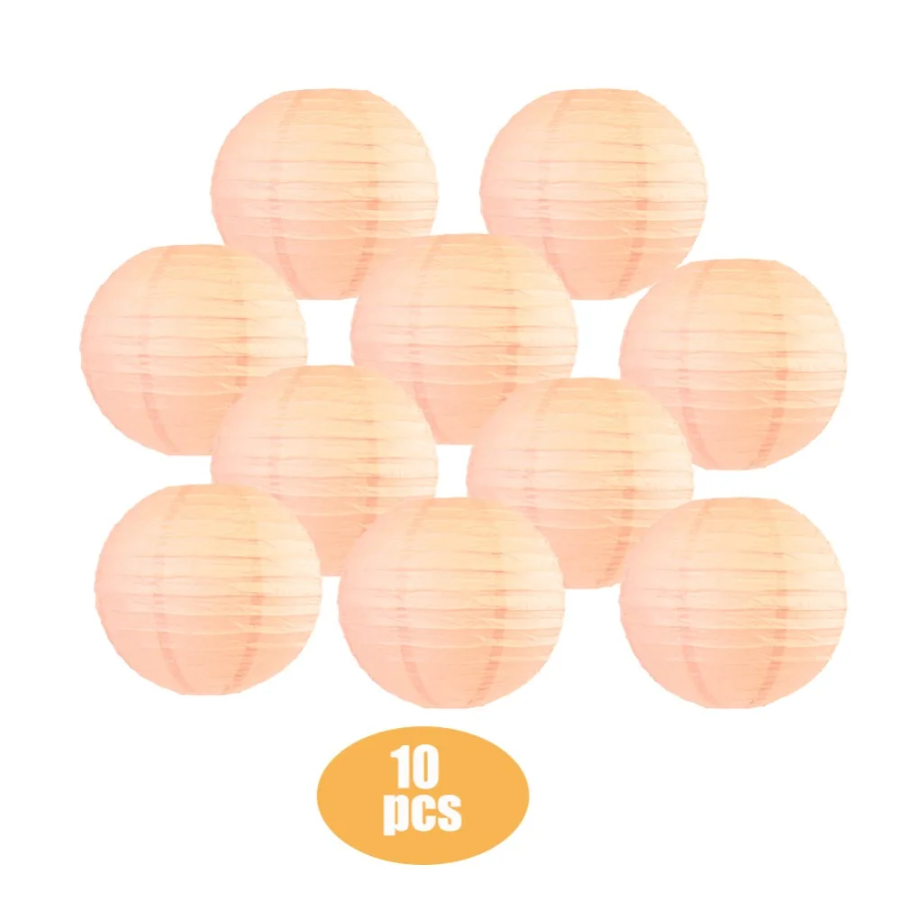 peach paper lanterns