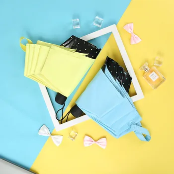 

Creative Fashion 7 K Polka Dot Umbrella Large Rims Black Umbrella Folding Umbrella Three-fold Umbrella Vinyl Umbrella College St