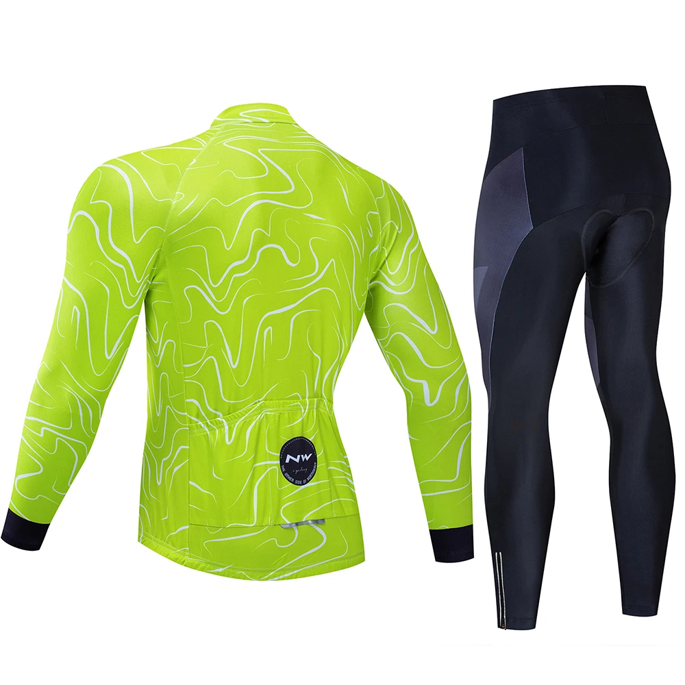 Nw весенне-осенняя футболка костюм Maillot Ropa Ciclismo длинный рукав горный велосипедный костюм дышащая одежда для велосипедистов
