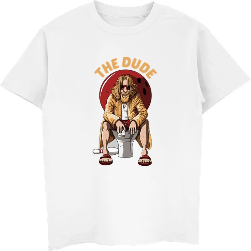 Рубашка Lebowski мужская из хлопка с коротким рукавом топ в стиле хип-хоп уличная