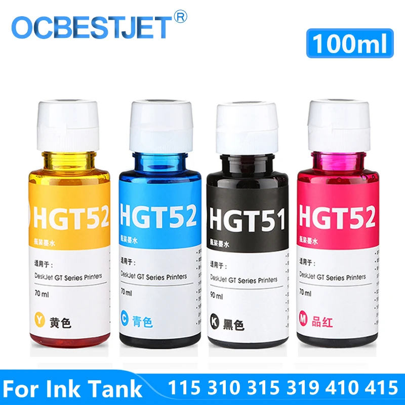 Botella de tinta recargable para impresora de inyección de tinta HP,  depósito de tinta inalámbrico de 100ML, 110, 115, 310, 315, 316, 318, 319,  418, 410, 415 _ - AliExpress Mobile