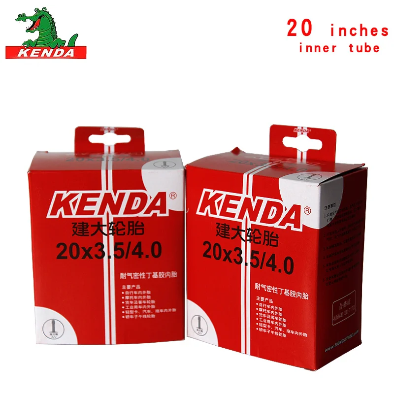 KENDA bicycle inner tube 20*3.5-4.0 AV tyre beach bike tire tube Bicycle parts 20 inch city fat tyres snow bike tires inner tube