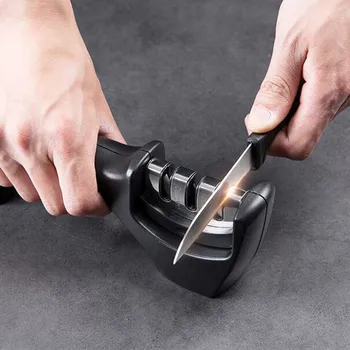 

Cutter Sharpener 3 Steps Tungsten Diamond and Ceramic Kitchen Cutter Stainless Steel Sharpener FAS6