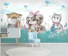 

3d wallpaper for walls in rolls European cute cat children's room home decor custom mural 3d photo wallpaper on the wall