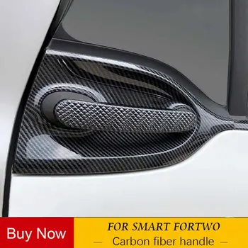 

ABS carbon fiber Outer Door Bowl And Handle Protective Sticker For Mercedes new smart 453 fortwo modeling accessories