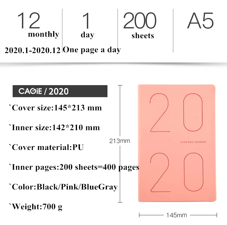 Agenda A5, ежедневник, календарь, записная книжка, портативный ежедневник, ежедневник, ежемесячный блокнот-органайзер, расписание, канцелярские принадлежности, подарки
