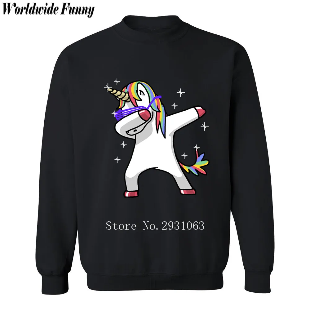 Off Dabbing Unicorn Dab мужские брендовые толстовки с круглым вырезом капюшоном Мужские