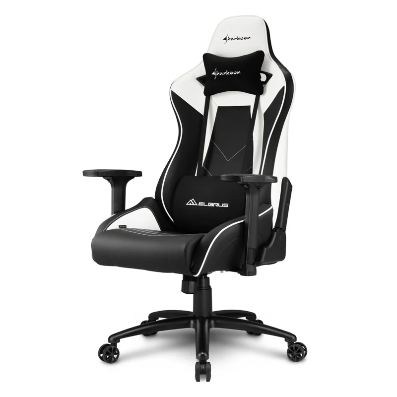 Игровое кресло Sharkoon Elbrus 3 компьютерное, до 150 кг, синтетическая кожа, сталь