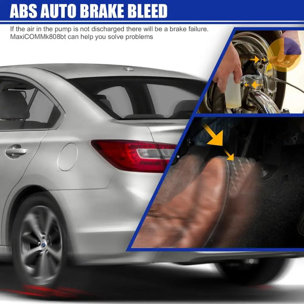 Autel MK808BT автомобильный диагностический OBD2 сканер кода инструмент все системы DPF EPB