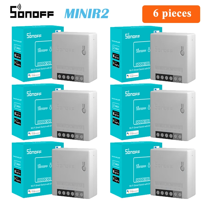 SONOFF MINIR2 Wifi DIY Switch Mini R2 2 Way Modules eWeLink APP Wireless Remote Control Work with Alexa Google Home Automation 