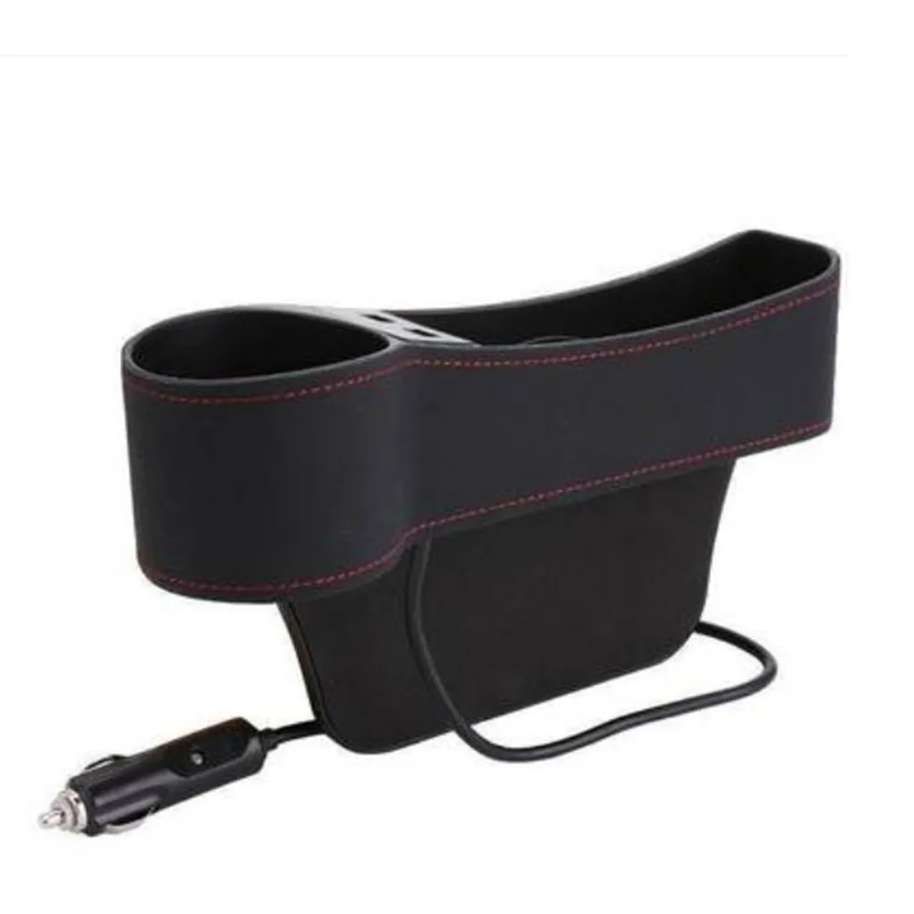 Car Seat Gap Catcher Filler Storage Box Side Pocket Organizer Holder Beige B
