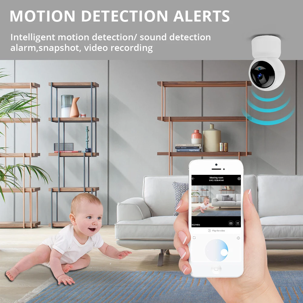 Defeway IP Камера 1080P HD Home Security Беспроводной Камера Ночное видение IP Wi-Fi камера с автоматическим отслеживанием дома Камера P2P мини Камера