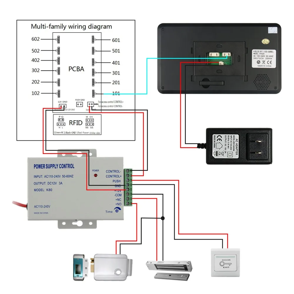 620HID门禁锁开关接线图