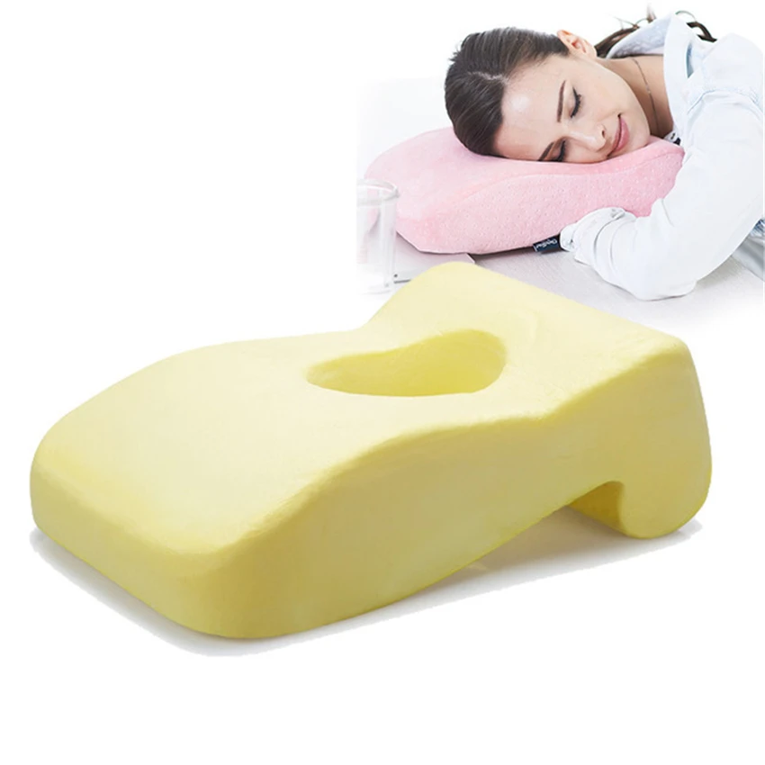 Изогнутые медленный отскок пены памяти подушка анти давление ручное оцепенение и подушка с защитой для шеи офис дребезг