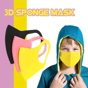 

Elastic Anti Dust Mask Washable Mouth Mask Children Respirator Breathable Anti-bacterial Proof Flu Child Face Masks color random