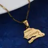 Gold Color The Republic of Senegal Map Pendant Necklaces Trendy Senegal Map Chain Jewelry 1