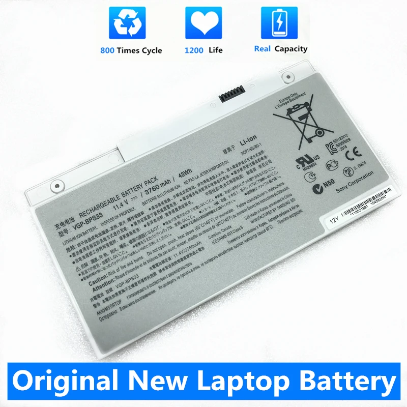 CSMHY NEW Genuine VGP-BPS33 Laptop Battery For SONY VAIO SVT-14 SVT-15 T14 T15 BPS33 SVT1511M1E SVT14126CXS New Original | Компьютеры и