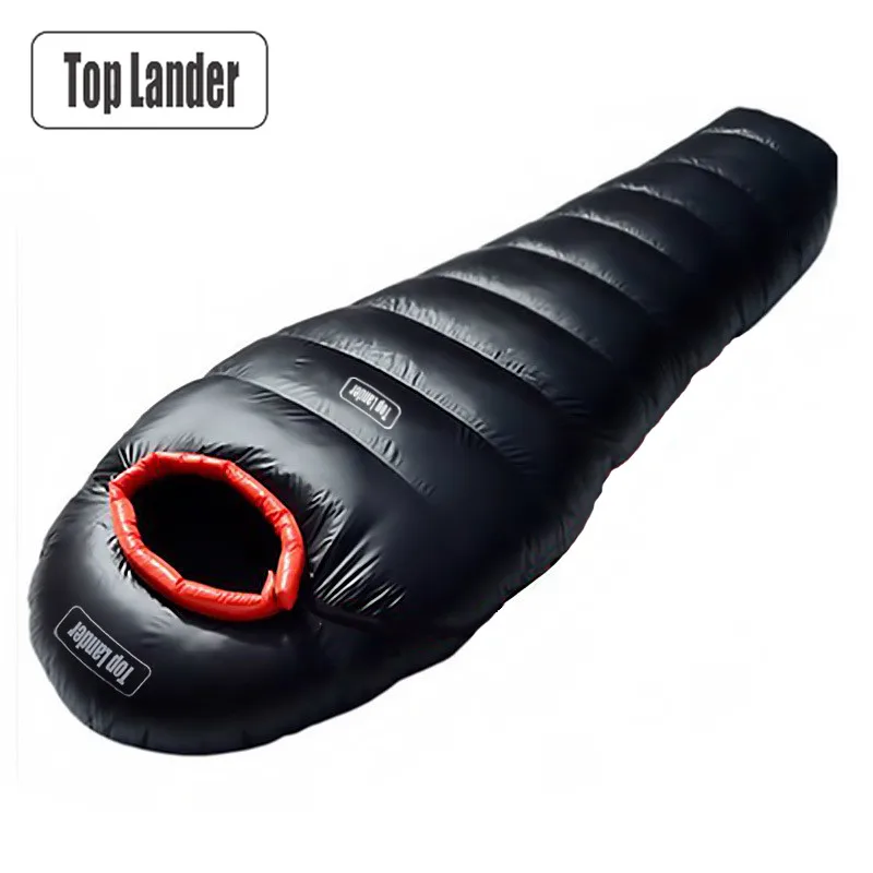 

Lengthened Goose Down Sleeping Bag Adult for Cold Winter Ultralight Camping Hiking Waterproof Mummy Sleeping Bag SP0100530XSBK