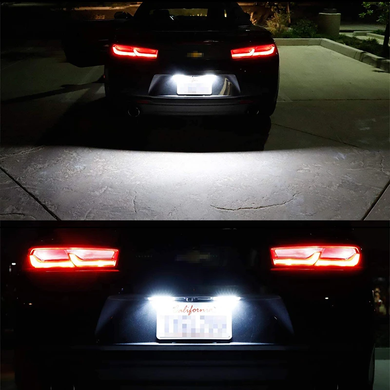 2Pcs Error Free LED License Number Plate Light Lamps For Chevrolet