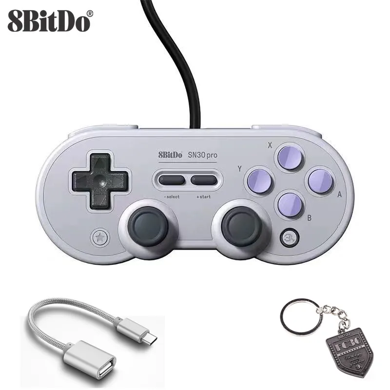 8BitDo USB кабель игровая ручка ПК переключатель хост NS малиновый пирог паровой с кулиской вибрации Windows Android macOS переключатель