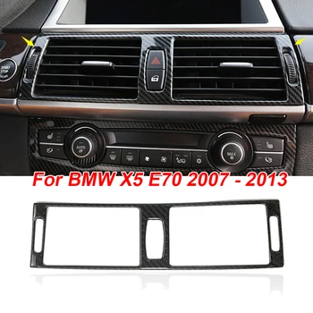 

Waterproof Air vent panel Trim Sticker Decorative Black For BMW X5 E70 2007-2013 Carbon Fiber Frame