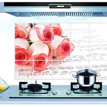 Стиль кухня клей обои AY3016 цветок маслостойкие наклейки высокая температура устойчивая алюминиевая фольга масляное