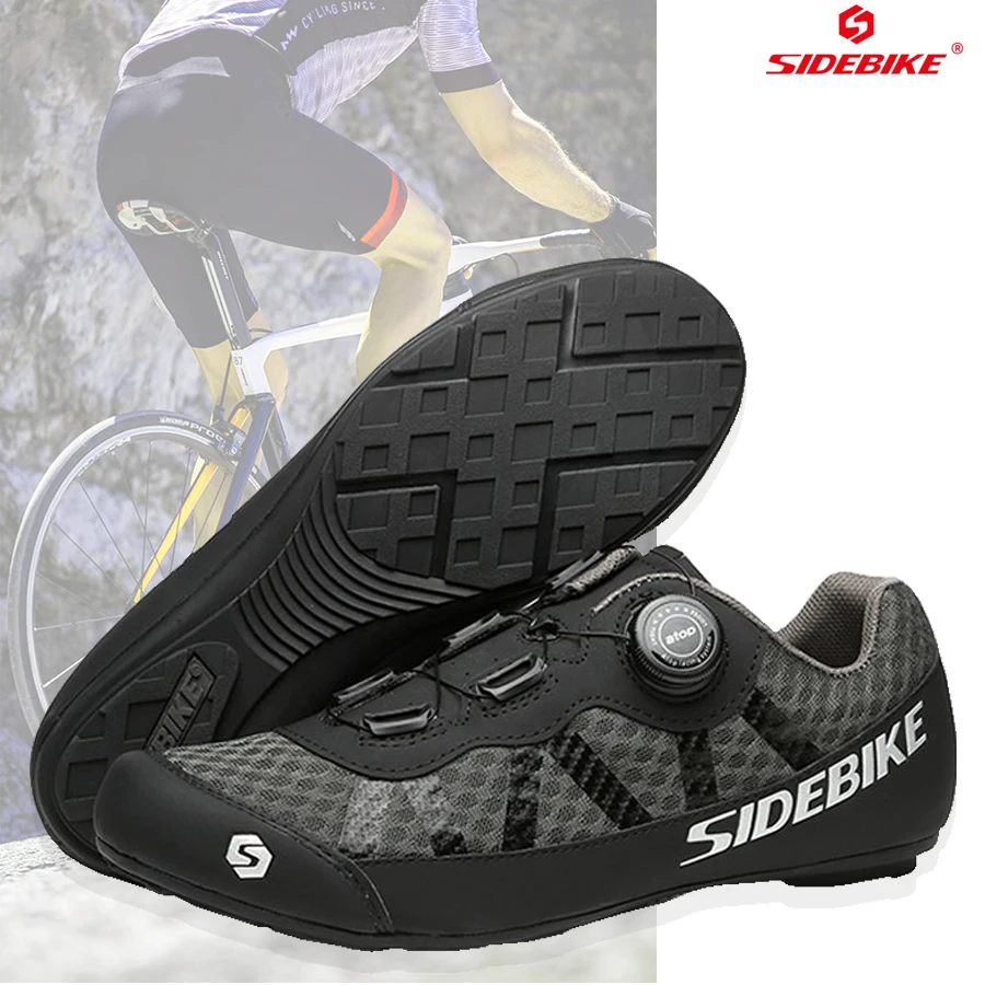 Велосипедные туфли SIDEBIKE сверхлегкие дышащие без блокировки умеренная твердость