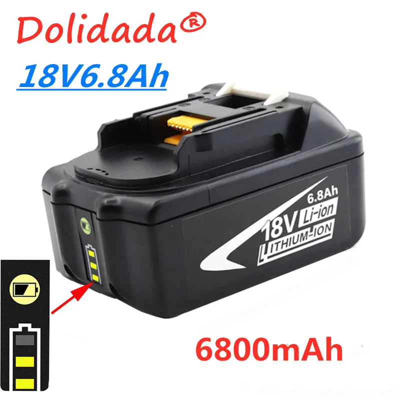 6800mah Оригинальная Аккумуляторная батарея 18 v/6,0/6,8/8,0/8,8 Ач с светодиодный светильник для воздействия с сенсонрым экраном электроинструмента Makita - Цвет: 6800mah