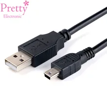 0.3m 1.5m 1m 3m 5m USB Type A To Mini USB Data Sync Cable 5 Pin B Male To Male Charge Charging Cord Line for Camera MP3 MP4 New