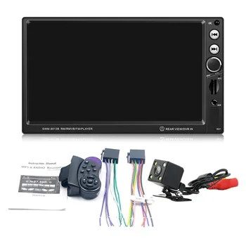 

7-Inch MP5 Player Camera Large Display Screen Car DVD Vehicle Audio Video Player Support Brake Prompt Bluetooth Mini TF Card