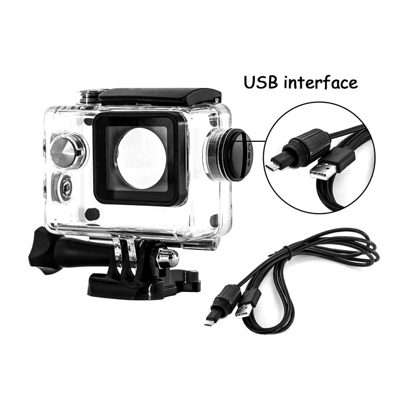 Аксессуары для камеры Go Pro Аксессуары для экшн-камеры Gopro Hero 7/6/5/4/3 Экшн-камера Eken H9 Wi-Fi Sj4000 пульт дистанционного управления для спортивной Камера подводный водонепроницаемый Корпус чехол с крышкой - Цвет: For Eken H9 SJ400