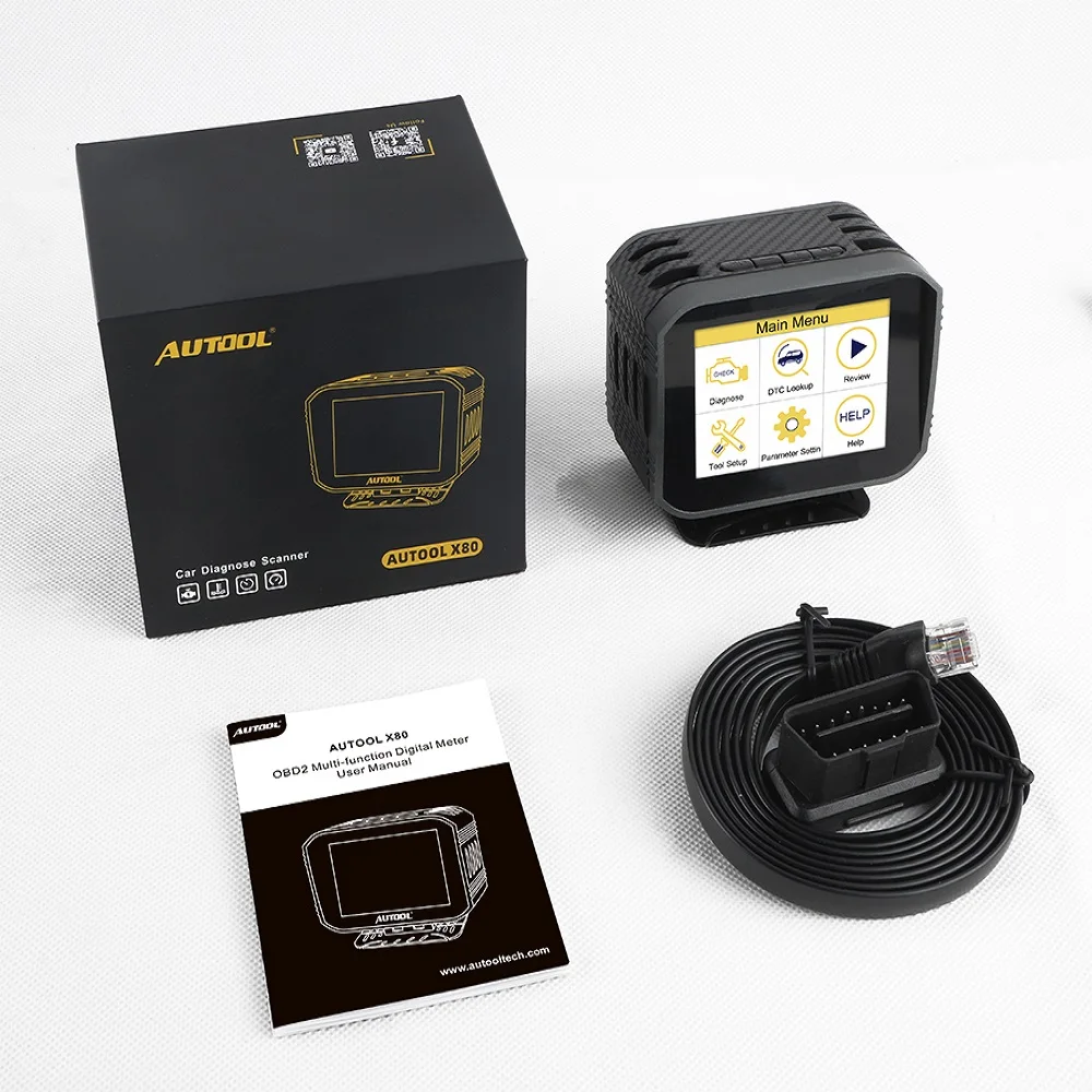 AUTOOL X80 OBD2 сканер HUD Дисплей и OBD диагностический инструмент превышение скорости Предупреждение льная система автомобиля Спидометр gps проектор