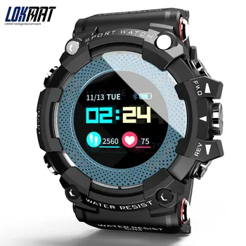 

Colorful LCD Smart Men Watch Waterproof Sports Heart Rate Sedentary Message Call Reminder Health Monitoring BT Remote CameraMK23