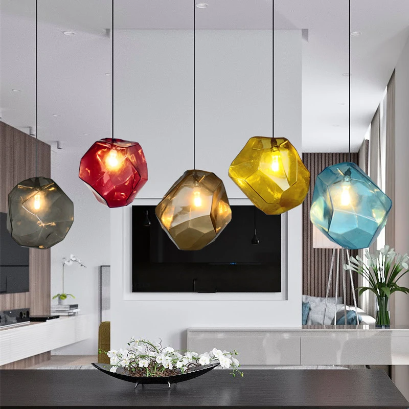 modern colored glass chandeliers