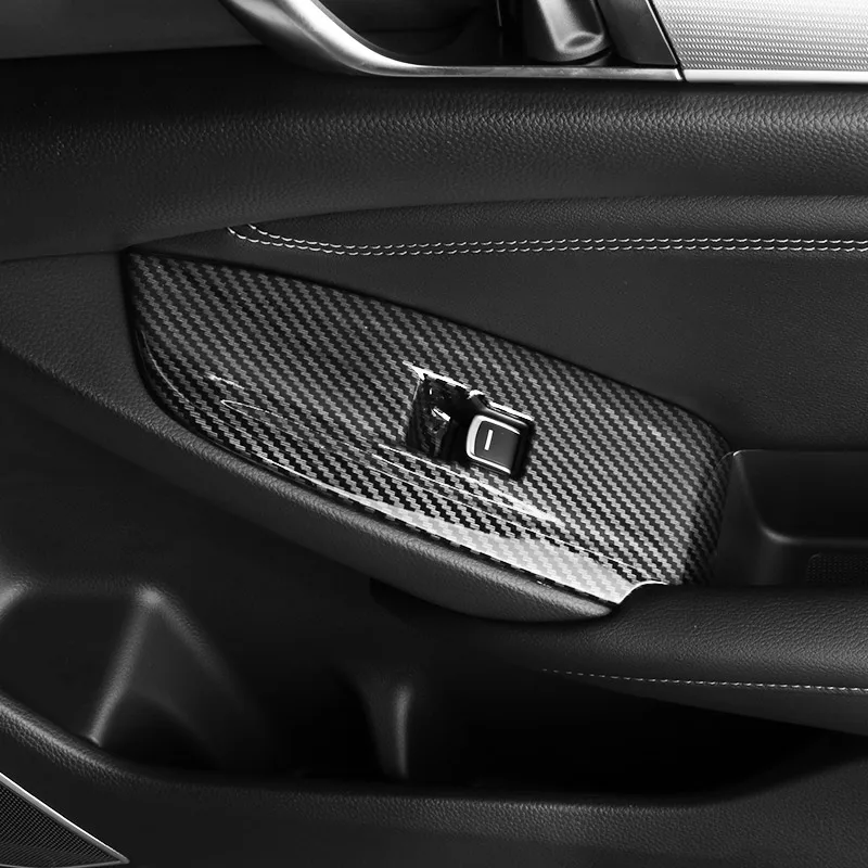 Для 10th Honda Accord стеклянная подъемная панель наклейка Accord внутренняя дверная ручка Кнопка панель декоративная наклейка специальная