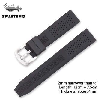 

7 Color For A pple Strap Women's 22mm Soft Silicone Strap 24mm Flat Mouth Sports Waterproof Rubber Strap Men For A pple Strap