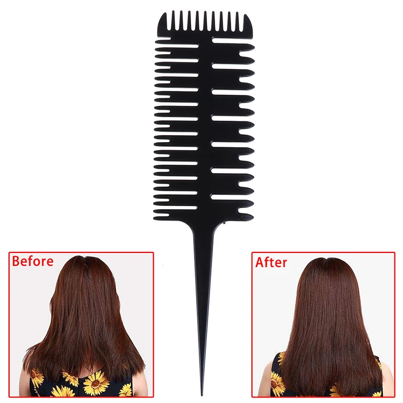 Best Seller Comb-Brush Hair-Dyeing-Tool Highlighting Salon Big-Tooth-Comb Sectioning Fish-Bone-Design BEpOXpQVe