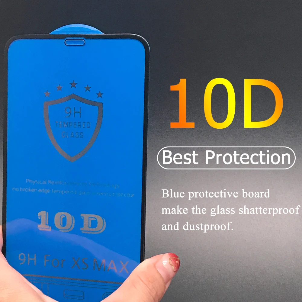10D Защитное стекло для Apple iPhone XS MAX XR X защита экрана ip 10 R S iph 10R i телефон закаленное